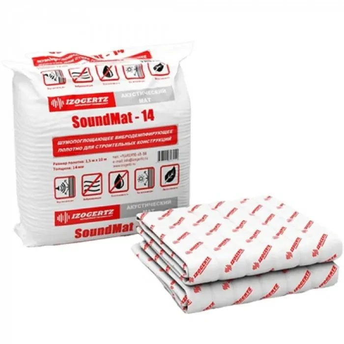 Акустический мат Izogertz SoundMat 14/5 (5000х1500х14мм) в уп.7,5м2 