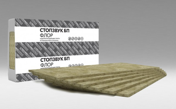 Звукоизоляционная плита СтопЗвук БП Флор 1200х600х20мм (5,76м2, 8 плит) 