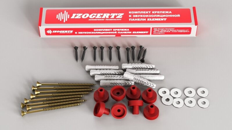 Звукоизолирующая панель Izogertz Element Eco Line (1200x600x20мм), 0,72 м2.